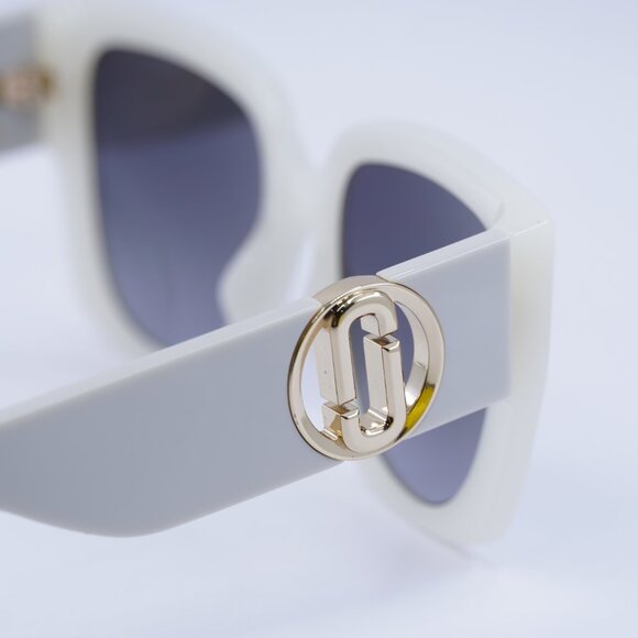 Marc Jacobs MARC 687/S 0SZJ 9O Sunglasses Ivory Square Frame, Grey Lenses - Picture 5 of 10